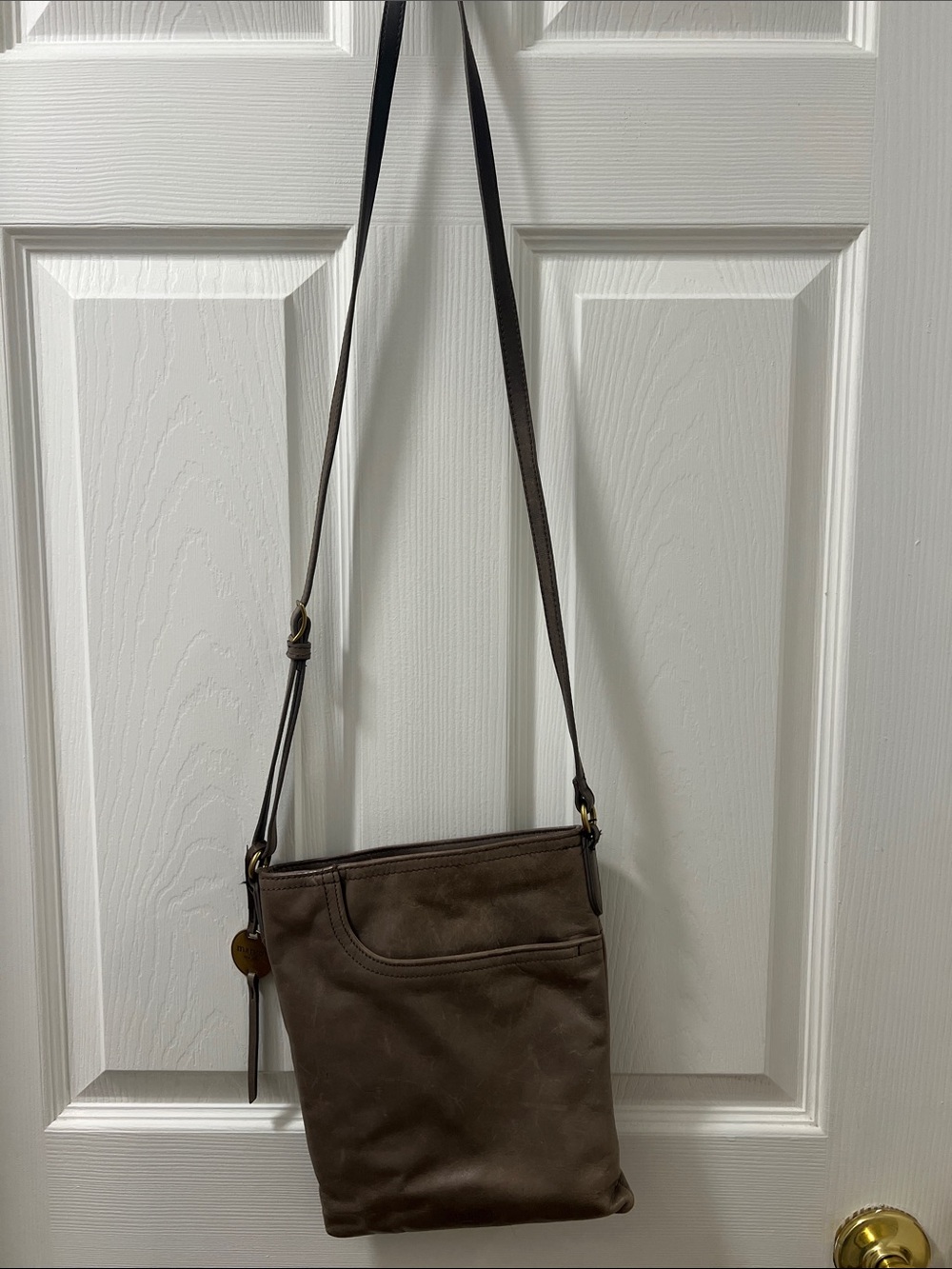 Classic Dark Brown Leather Crossbody Bag